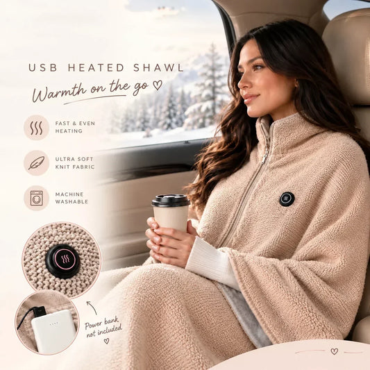 🔥 Christmas Sale — 50% OFF! ❄️ Stay Warm All Winter — Portable Electric Heated Blanket Shawl✈️