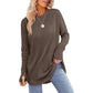 🔥HOT SALE-UP TO 50%  Off🔥Womens Tunic Tops to Wear with Leggings Long Sleeve Thumb Hole Shirts Crew Neck Curved Hem