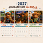 🐮2027 Funny Highland Cow Wall Calendar🌟 | A4 Hanging Calendar 📅 | Designed by Isabel Kline🎁