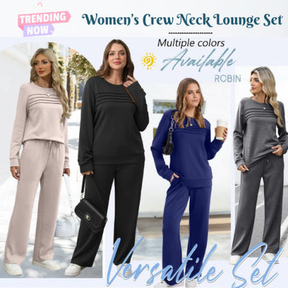 🔥2026 SPRING SPECIAL UP TO 50% OFF👍✨Women's Crew Neck Top & Drawstring Pants Set