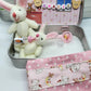 🔥Easter Best Gift!!🎁🐇Bunny Easter Plush Mummy And Baby Bunnies In Pocket Tin: Role Play Sibling Gift