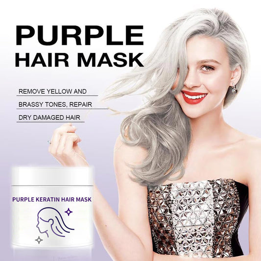 ✨ Last Day Buy 2 Get 1 Free✨Purple Keratin Hair Mask - Locks Color & Repairs Hair