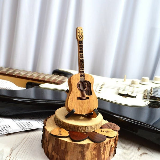 🔥Christmas New Version🎁Wooden Acoustic Guitar Pick Box🎸