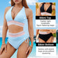 💃Vacation Sale 49% OFF💃High Waisted Tummy Control Color Block Bikini Sets