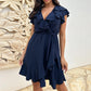 💖MOTHER'S DAY 60% OFF💃Women's Elegant Waist Tie V-Neck Ruffle Dress