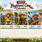 🐮2027 Funny Highland Cow Wall Calendar🌟 | A4 Hanging Calendar 📅 | Designed by Isabel Kline🎁
