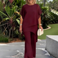 👗New Arrival 60% OFF!💝Charming Irregular Top & Wide Leg Pants Set