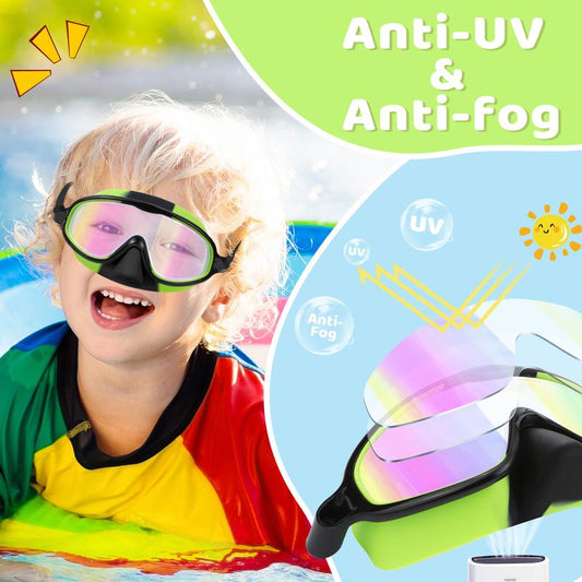 🏊‍♀️ last day Buy 1 Get 1 Free🏊‍♀️-HD children's large frame waterproof and anti-fog swimming goggles