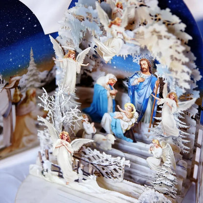 🏆Flash Sale⚡ 50K+ SOLD!🎄Handcrafted 3D Nativity Scene Christmas Scene Greeting Card