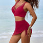 🏝️🔥Mother's Day Hot Sale 50%🔥👙Slimming Mesh Sheer Sarong Wraps Tummy Control Swimsuit