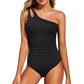 💖LAST DAY SPECIAL PRICE: ￡11.99!!💖Women's Cutout One Shoulder One Piece Swimsuit👙