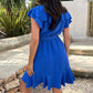 💖MOTHER'S DAY 60% OFF💃Women's Elegant Waist Tie V-Neck Ruffle Dress