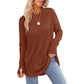 🔥HOT SALE-UP TO 50%  Off🔥Womens Tunic Tops to Wear with Leggings Long Sleeve Thumb Hole Shirts Crew Neck Curved Hem