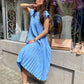 🌹Mother's Day Promotion 🎁Sleeveless Pleated Simple Solid Color Dress