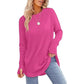 🔥HOT SALE-UP TO 50%  Off🔥Womens Tunic Tops to Wear with Leggings Long Sleeve Thumb Hole Shirts Crew Neck Curved Hem