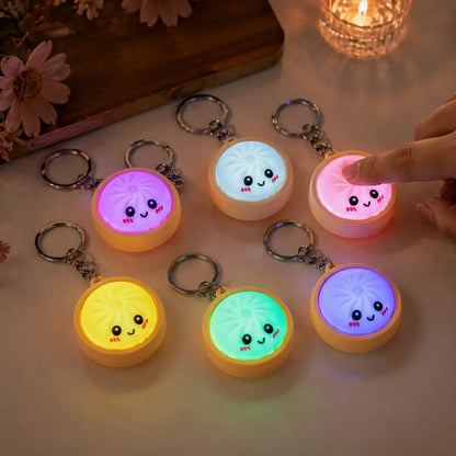🔥🌈This Week's Special Price:£6.99‼️🎁Cute Dumpling Pressable Fidget Keychain - touch sensing light