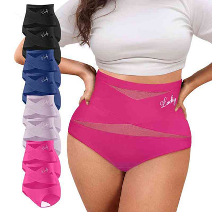 💖Last Day-Buy 1 Get 3 PacksSize High-Waist Cross Tummy Control Panties🎁Free socks Today💖Plus-!!