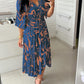(🔥Free Shipping🔥UP TO 50%% OFF) V-Neck Waist Ink Print Dress