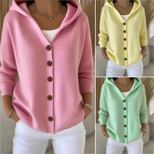 🔥HOT SALE-UP TO 50% Off🔥Women Cotton Plain Long Sleeve Comfy Casual Cardigan