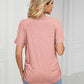 ⏰LIMITED DAYS 50% OFF🌷🔥Womens Short Sleeve V Neck Dolman Tops with Side Shirring Loose Fit Shirts