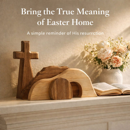 🏆EASTER HOT SAVE 70% OFF - ✝️ Wooden Resurrection Cross: Let Your Family Remember Easter's True Hope & Love