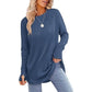 🔥HOT SALE-UP TO 50%  Off🔥Womens Tunic Tops to Wear with Leggings Long Sleeve Thumb Hole Shirts Crew Neck Curved Hem