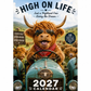 🐮2027 Funny Highland Cow Wall Calendar🌟 | A4 Hanging Calendar 📅 | Designed by Isabel Kline🎁