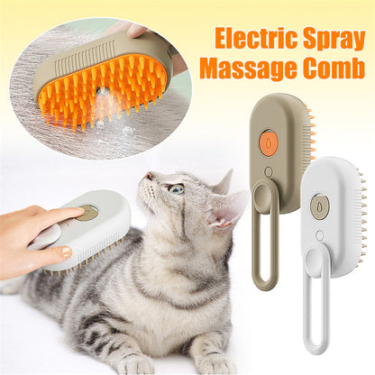 🔥2026 HOT SALE🔥Hair Removal Combs 3 In 1 Electric Spray Cat Hair Brushes For Massage Pet Grooming Comb