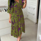 (🔥Free Shipping🔥UP TO 50%% OFF) V-Neck Waist Ink Print Dress