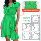 💖MOTHER'S DAY 60% OFF💃Women's Elegant Waist Tie V-Neck Ruffle Dress