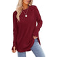 🔥HOT SALE-UP TO 50%  Off🔥Womens Tunic Tops to Wear with Leggings Long Sleeve Thumb Hole Shirts Crew Neck Curved Hem