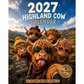 🐮2027 Funny Highland Cow Wall Calendar🌟 | A4 Hanging Calendar 📅 | Designed by Isabel Kline🎁