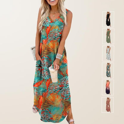 🔥Summer Dresses Maxi Dress Vacation Beach Sundresses 2025 with Pockets