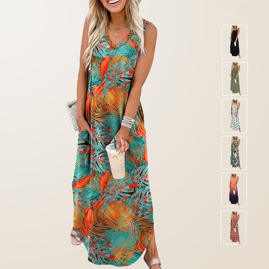 🔥Summer Dresses Maxi Dress Vacation Beach Sundresses 2025 with Pockets
