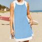 ⏰Hot Sale-Women's Casual Color Block Sleeveless Tops Matching Shorts with Pockets