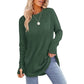 🔥HOT SALE-UP TO 50%  Off🔥Womens Tunic Tops to Wear with Leggings Long Sleeve Thumb Hole Shirts Crew Neck Curved Hem