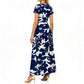 👗2026 Summer Hot Sale 50% OFF🌈 Women's V neck Ankle Length Floral Print Beach Long Flowy  Maxi Dress with Pockets🎀