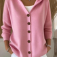 🔥HOT SALE-UP TO 50% Off🔥Women Cotton Plain Long Sleeve Comfy Casual Cardigan