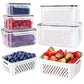 🔥Up to 70% Off🔥Household transparent plastic food storage box-Including drain basket💧
