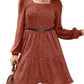 🍂🔥LAST DAY SALE  70% OFF⏰Women's 2026 UK Square Neck Long Sleeve Fall Dresses Casual Babydoll Sweater Dress