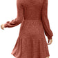 🍂🔥LAST DAY SALE  70% OFF⏰Women's 2026 UK Square Neck Long Sleeve Fall Dresses Casual Babydoll Sweater Dress