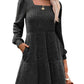 🍂🔥LAST DAY SALE  70% OFF⏰Women's 2026 UK Square Neck Long Sleeve Fall Dresses Casual Babydoll Sweater Dress