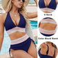 🔥Last Day Special Price £12.99!!💥👙2026 High Waisted Tummy Control Color Block Bikini Sets