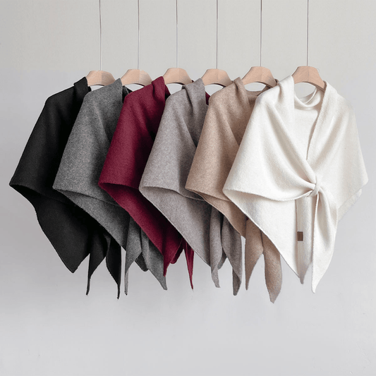 🏆Flash Sale⚡ 50K+ 💕Women's Solid Color Wool Blend Shawl☁️