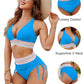 ⏰Last Day Promotion 60% OFF -⏳2025 High Waisted Tummy Control Color Block Bikini Sets