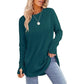 🔥HOT SALE-UP TO 50%  Off🔥Womens Tunic Tops to Wear with Leggings Long Sleeve Thumb Hole Shirts Crew Neck Curved Hem