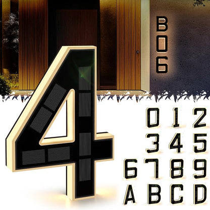 🎄Christmas Hot Sale 50% OFF🎅Solar Lighted House Numbers Waterproof LED Address Signs