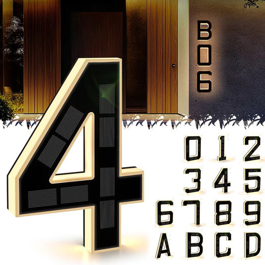 🎄Christmas Hot Sale 50% OFF🎅Solar Lighted House Numbers Waterproof LED Address Signs