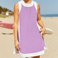 ⏰Hot Sale-Women's Casual Color Block Sleeveless Tops Matching Shorts with Pockets