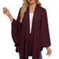 🔥Elegant Shawl Wraps Soft Open Front Poncho Sweater